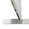 Stretch fabric snake stand hero frame foot close