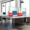 Minimalistic coworking office interior